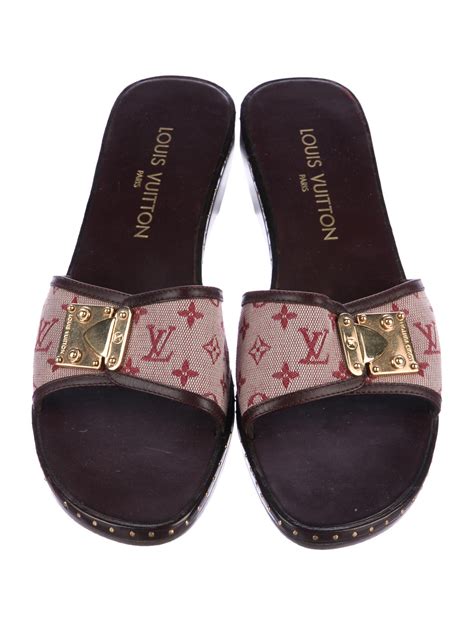 louis vuitton slides fur|Louis Vuitton monogram sliders.